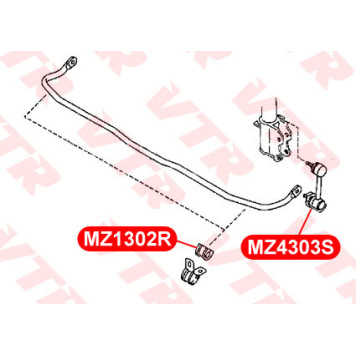 Втулка стабилизатора задней подвески, внутренняя VTR MZ1302R-1