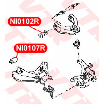 Сайлентблок нижнего рычага передней подвески VTR NI0107R-1