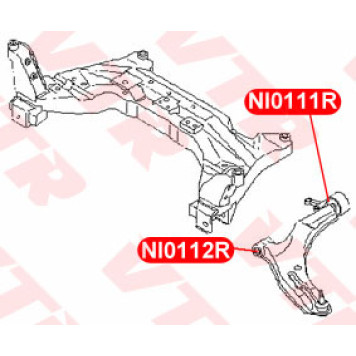 Сайлентблок нижнего рычага передней подвески, задний VTR NI0111R-1