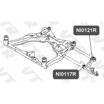 Сайлентблок рычага передней подвески, передний VTR NI0117R-1