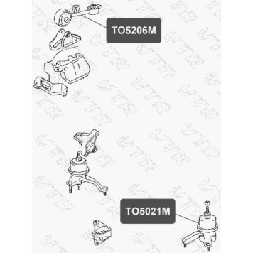 Опора двигателя передняя <b>VTR TO5206M</b>-1