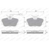 Колодки тормозные дисковые для FORD GALAXY(WGR) / VW SHARAN(7M6, 7M8, 7M9), TRANSPORTER(70XA, 70XB, 70XC, 70XD, 7DB, 7DK, 7DW) <b>WEEN 151-1209 / 23224</b>
