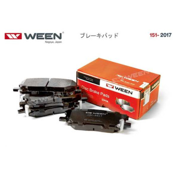 Тормозные колодки, дисковые, передние, TOYOTA Highlander II, Harrier; LEXUS RX II, (компл.), , <b>WEEN 151-2017</b>-2