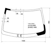 Стекло лобовое в клей LADA KALINA 1118 4D 2004- <b>XYG 1118 LFW/X</b>