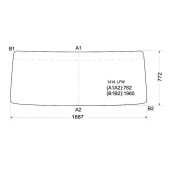 Стекло лобовое в резинку MERCEDES BENZ LN1 / 673-608 / 809 / 1114 / 1320 83- <b>XYG 1414 LFW</b>
