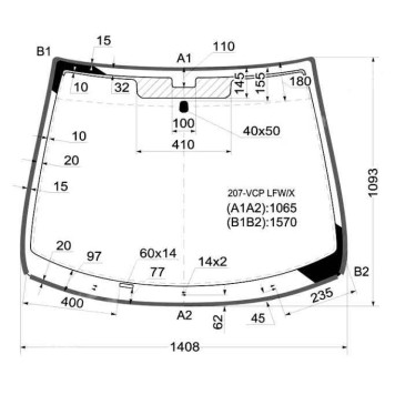 Стекло лобовое PEUGEOT 207 3 / 5D HBK 06-12 <b>XYG 207-VCP LFW/X</b>