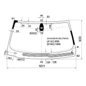 Стекло лобовое с обогревом щеток в клей BMW 7-SERIES E65 / E66 03-08 <b>XYG 2443AGSHMV2B LFW/H/X</b>