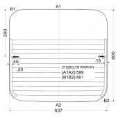 Стекло заднее (распашной двери) правое с обогревом FIAT DUCATO / PEUGEOT BOXER / CITROEN JUMPER 94-06 <b>XYG 2722BCLVR RW/RH/H</b>