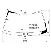 Стекло лобовое в клей MERCEDES-BENZ E-CLASS W124 86-95 4 / 5D <b>XYG 300E LFW/X</b>