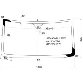 Стекло лобовое в клей FIAT DOBLO 01- <b>XYG 3354AGNBL LFW/X</b>