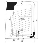 Стекло заднее (распашной двери) правое с обогревом FIAT DOBLO 01- <b>XYG 3354BGSVRW1J RW/RH/H/X</b>