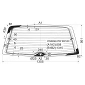 Стекло заднее (крышка багажника) с обогревом VOLKSWAGEN GALAXY / SHARAN / ALHAMB 5D WAGON 2000- <b>XYG 3550BGNVZ2P RW/H/X</b>