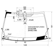 Стекло лобовое с обогревом в клей FORD MONDEO 07- 4 / 5D HBK / WGN <b>XYG 3569AGSHMVW2P LFW/W/X</b>