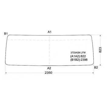 Стекло лобовое (широкая кабина) Hongyan Genlyon 09- / Iveco Eurocargo 91-02 / Eurostar 91-02 / Eurotech 91-02 <b>XYG 3733AGN LFW</b>