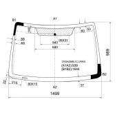 Стекло лобовое в клей FORD TOURNEO TRANSIT CONNECT 03- <b>XYG 3743AGNBL1C LFW/X</b>