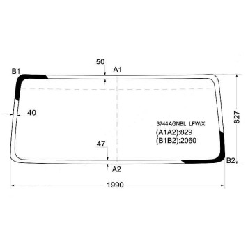 Стекло лобовое в клей IVECO EURO CARGO 03- <b>XYG 3744AGNBL LFW/X</b>