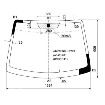 Стекло лобовое в клей KIA PICANTO / MORNING 5D HATCHBACK 04- <b>XYG 4422AGNBL LFW/X</b>