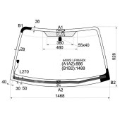 Стекло лобовое с обогревом в клей SUBARU IMPREZA 00-07 5D WGN <b>XYG 44WS LFW/H/X</b>
