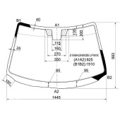 Стекло лобовое в клей MAZDA 3 2006-2009 4 / 5D <b>XYG 5166AGNW2B LFW/X</b>