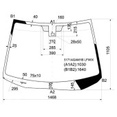 Стекло лобовое в клей MAZDA CX-7 4D UTILITY 07- <b>XYG 5171AGAM1B LFW/X</b>