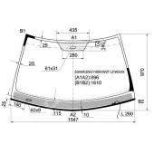 Стекло лобовое с обогревом щеток в клей MERCEDES-BENZ S-CLASS W220 03-05 <b>XYG 5344AGNGYHMVW2T LFW/H/X</b>
