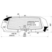 Стекло заднее с обогревом MERCEDES-BENZ A-CLASS W169 3 / 5D 04-12 <b>XYG 5358BGSHB RW/H/X</b>