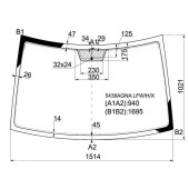 Стекло лобовое +антенна в клей MERCEDES-BENZ VITO / VIANO W639 03- <b>XYG 5438AGNA LFW/H/X</b>