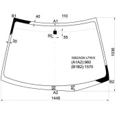 Стекло лобовое в клей MITSUBISHI SPACE RUNNER 2000- <b>XYG 5662AGN LFW/X</b>