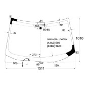 Стекло лобовое с обогревом в клей MITSUBISHI OUTLANDER XL 05- / PEUGEOT 4007 / CITROEN C-CROSSER 07- <b>XYG 5680AGNH LFW/W/X</b>