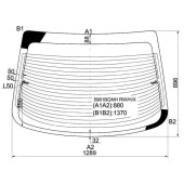 Стекло заднее (крышка багажника) с обогревом NISSAN PRIMERA 90-95 5D HBK <b>XYG 5981BGNH RW/H/X</b>
