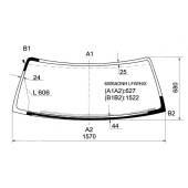 Стекло лобовое с обогревом щеток в клей NISSAN PATROL / SAFARI 97-10 3 / 5D <b>XYG 6006AGNH LFW/H/X</b>