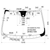 Стекло лобовое в клей NISSAN MICRA / MARCH 02-10 3 / 5D <b>XYG 6011AGNMV1B LFW/X</b>