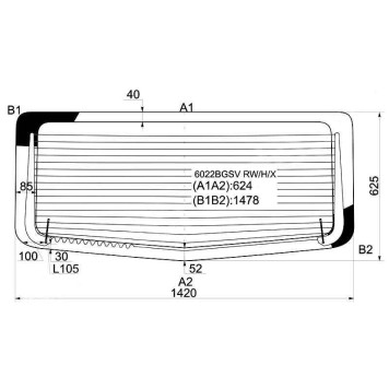 Стекло заднее (крышка багажника) с обогревом RENAULT TRAFIC / OPEL VIVARO / NISSAN PRIMASTAR 01- <b>XYG 6022BGSV RW/H/X</b>