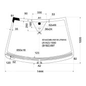 Стекло лобовое с обогревом щеток в клей CHEVROLET CAPTIVA / WINSTORM / SATURN VUE / OPEL ANTARA 2006- <b>XYG 6314AGNBLHMV1B LFW/H/X</b>