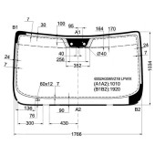 Стекло лобовое в клей PEUGEOT BOXER II / FIAT DUCATO II / CITROEN JUMPER II 06- <b>XYG 6552AGSMVZ1B LFW/X</b>
