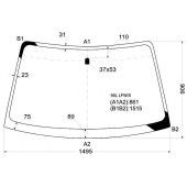 Стекло лобовое в клей SUBARU LEGACY / OUTBACK 98-03 4 / 5D <b>XYG 66L LFW/X</b>