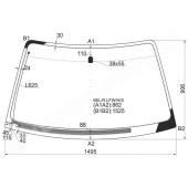 Стекло лобовое с обогревом щеток в клей SUBARU LEGACY / OUTBACK 98-03 4 / 5D <b>XYG 66L-R LFW/H/X</b>