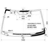 Стекло лобовое с обогревом щеток в клей SUBARU LEGACY / OUTBACK 03-09 4 / 5D <b>XYG 7929AGNBLHV LFW/H/X</b>