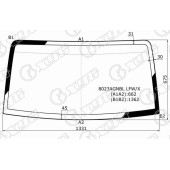 Стекло лобовое в клей SUZUKI EVERY / CARRY DA32W / DA52V / DA62V / DA52T 99-05 <b>XYG 8023AGNBL LFW/X</b>