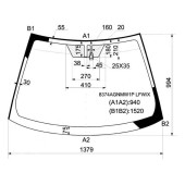 Стекло лобовое в клей TOYOTA AURIS 2007- <b>XYG 8374AGNMW1P LFW/X</b>