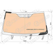 Стекло лобовое (Обогрев щеток / Обогрев полный / Датчик дождя) Toyota Land Cruiser Prado (J150) 17-20 / Lexus GX460 09-19 <b>XYG 8394AGABLHMZ1S LFW/W/H/X</b>
