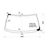 Стекло лобовое в клей VOLVO 850 LIM#92 / BRK#93-97 / 850#S70#V <b>XYG 840SE LFW/X</b>