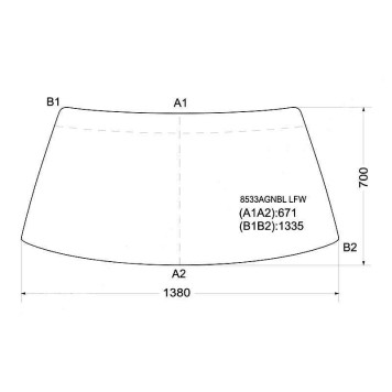 Стекло лобовое в резинку VOLKSWAGEN GOLF II HBK / JETTA SED 83-91 <b>XYG 8533AGNBL LFW</b>