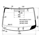 Стекло лобовое в клей VOLKSWAGEN CADDY VAN 2004- <b>XYG 8581AGNBLVZ LFW/X</b>