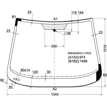 Стекло лобовое VOLKSWAGEN GOLF PLUS MPV 05-14 <b>XYG 8583AGNVZ LFW/X</b>