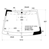 Стекло лобовое в клей HYUNDAI ACCENT / VERNA 06- 3 / 4D <b>XYG ACCENT-06-VCP LFW/X</b>