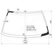 Стекло лобовое в клей TOYOTA TERCEL / CORSA / COROLLA II 94-99 3D / 4D <b>XYG AL51 LFW/X</b>