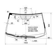 Стекло лобовое с обогревом щеток TOYOTA RAV4 #CA3# (правый руль) 05-12 <b>XYG AS30-R LFW/H/X</b>