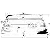 Стекло заднее (крышка багажника) с обогревом OPEL ASTRA 5D WAGON 91- <b>XYG ASTRA-STW RW/H/X</b>