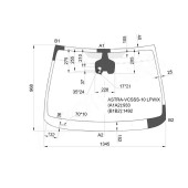 Стекло лобовое в клей OPEL ASTRA J 5D HBK / WGN 2010- <b>XYG ASTRA-VCSSS-10 LFW/X</b>